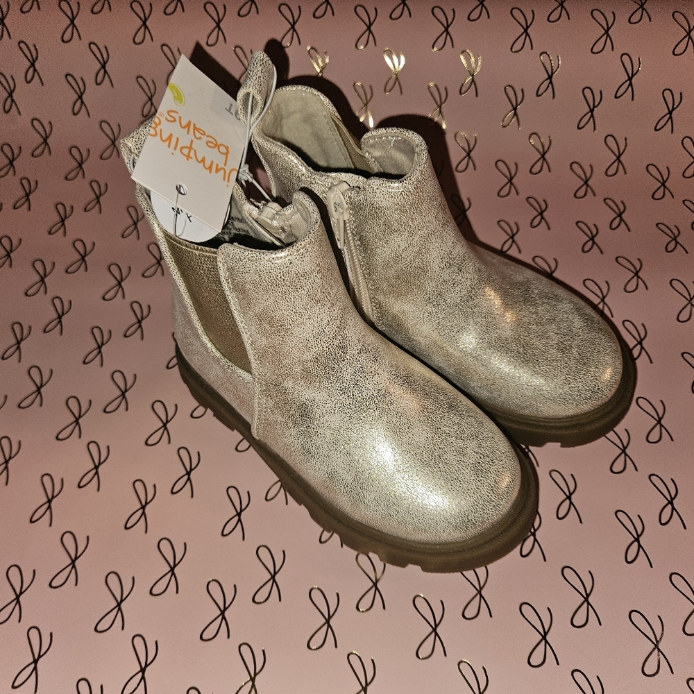 Soft Gold Ankle Boots - Jumping Beans